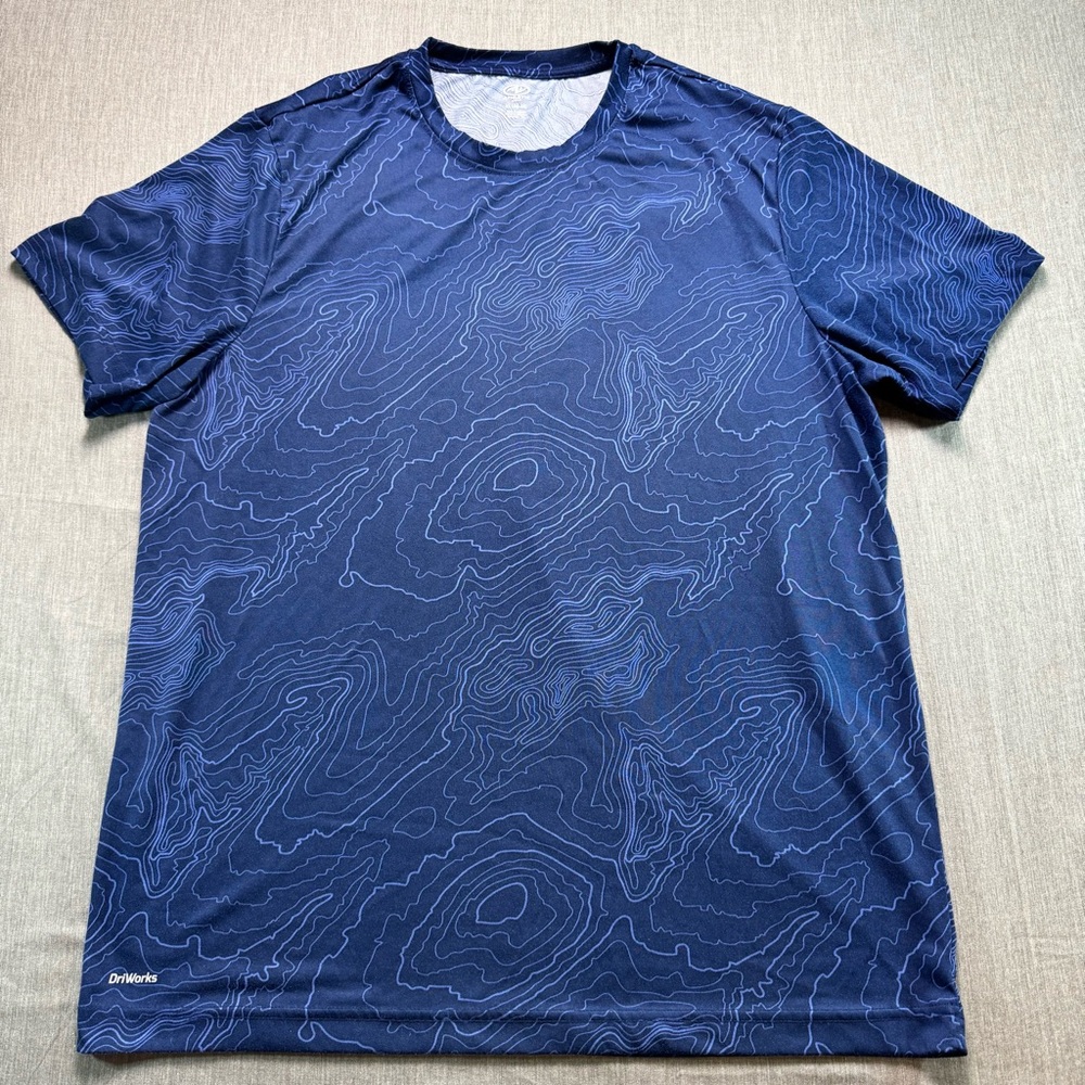 Athletic Works Men’s Top XL Running Fitness Blue Driworks Dri-Fit Gym Workout